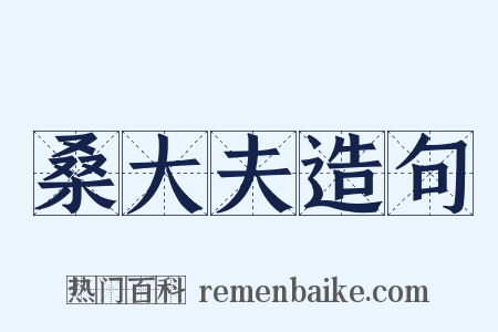 桑大夫造句是什么意思的图片